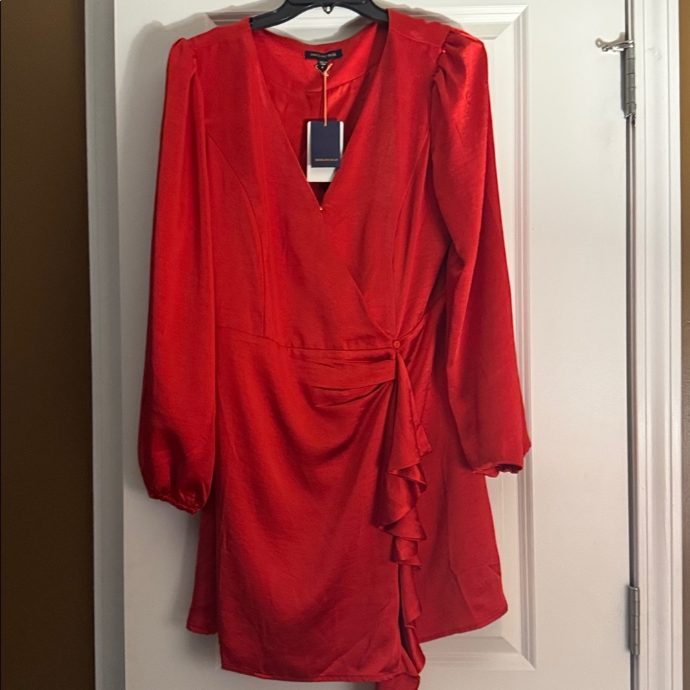 Skies are Blue, Red Wrap Dress, NWT